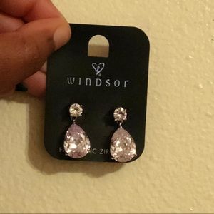 Teardrop diamond earrings